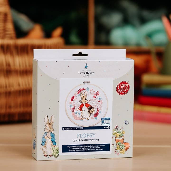 The Crafty Kit Company - Wholesale Embroidery/Cross Stitch Supplies - Beatrix Potter - Flopsy goes Blackberry Picking Embroidery5