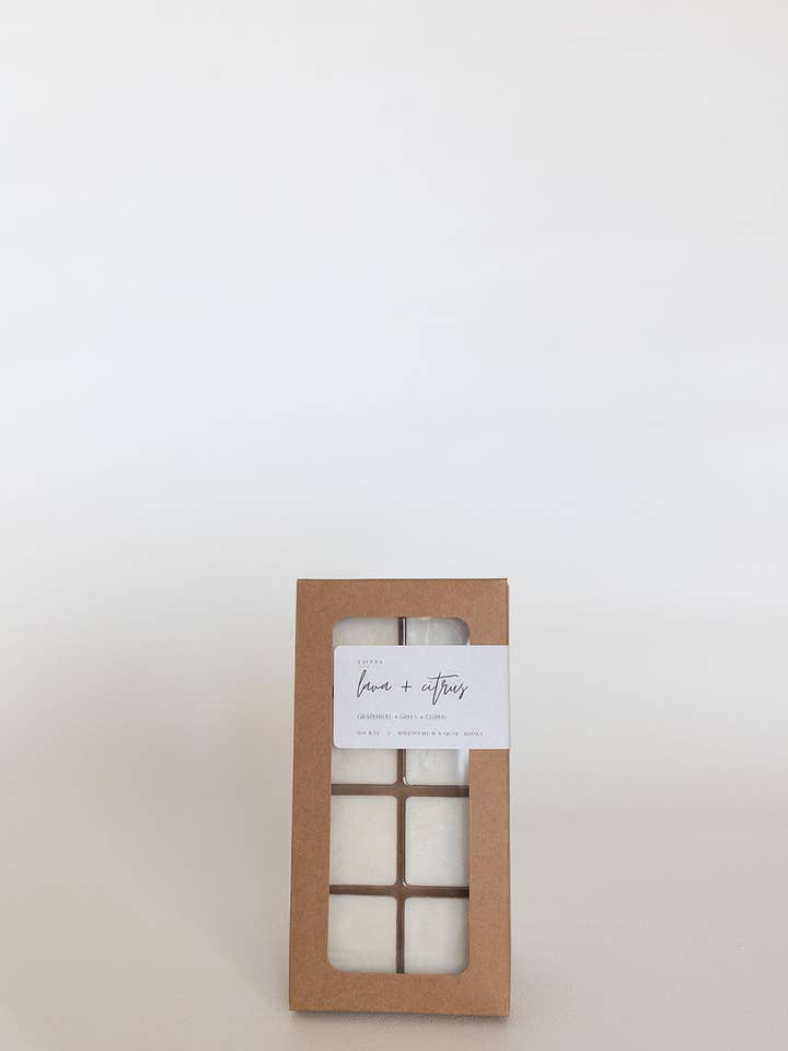 Lava + Citrus Signature 3oz Wax Melts for wholesale by Lacuna Creative Co