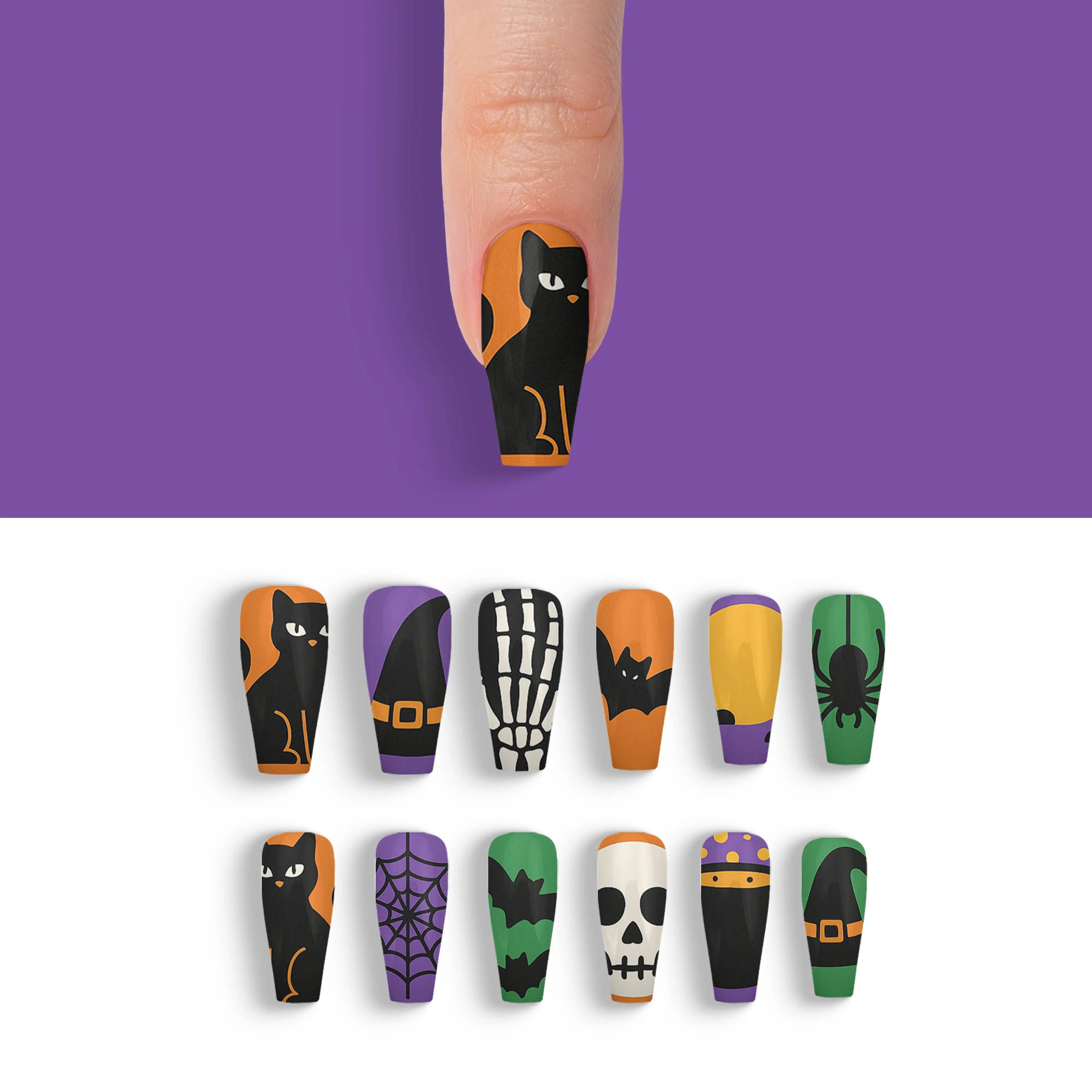 FYNE BODY - Wholesale Press-on/fake nails - Eclipse Enchantment Black Halloween Press-On Nails30