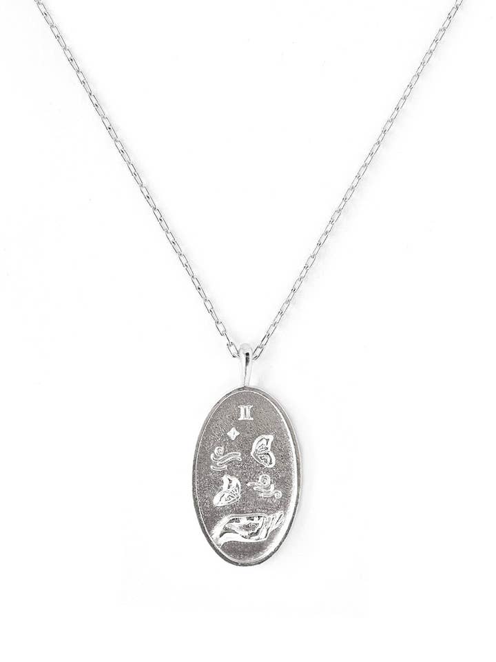 Gemini | Silver Zodiac Necklace for wholesale by wellDunn jewelry