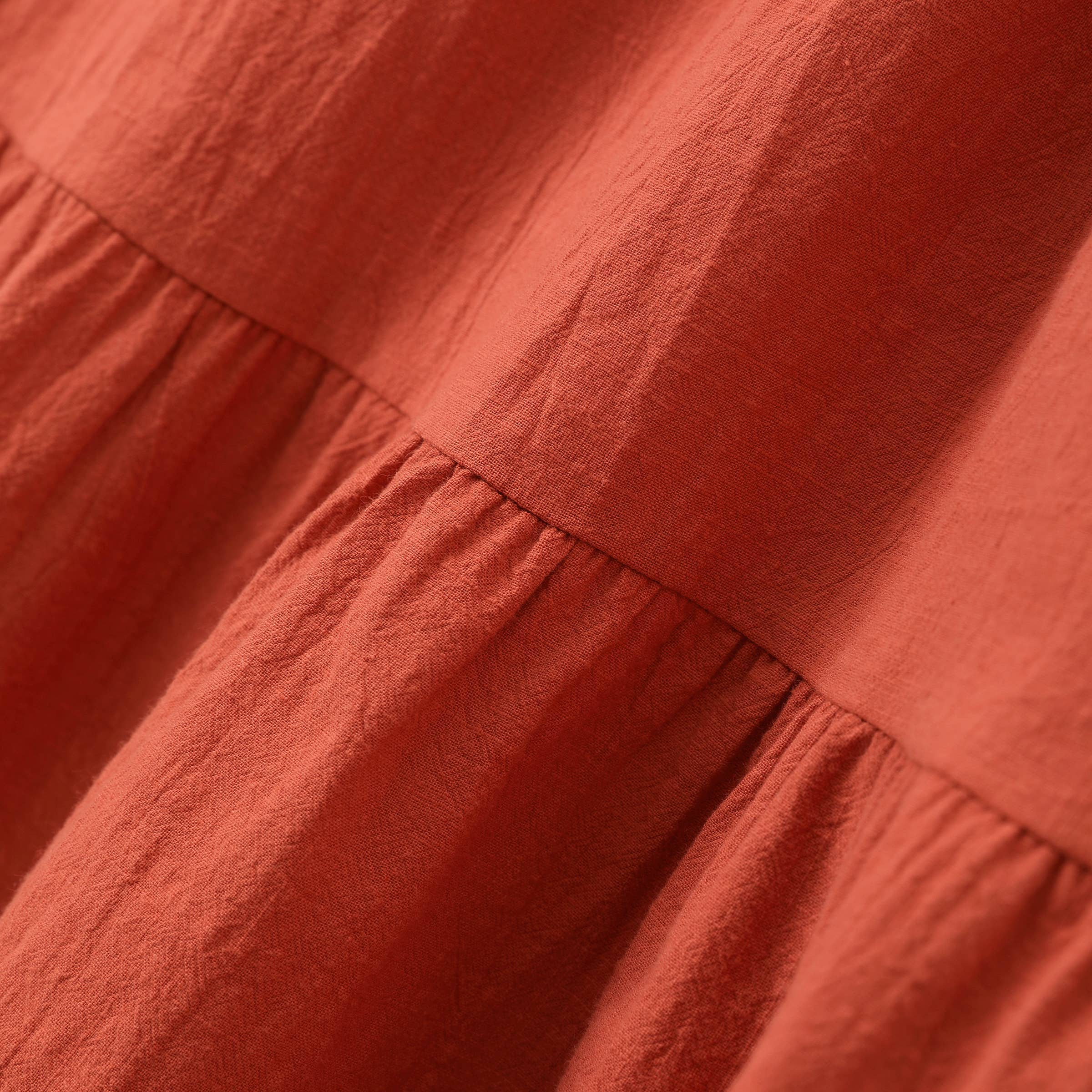 Orange Family Matching Plaid Shirt or Shirred Bodice Tiered Dress for wholesale on Faire26