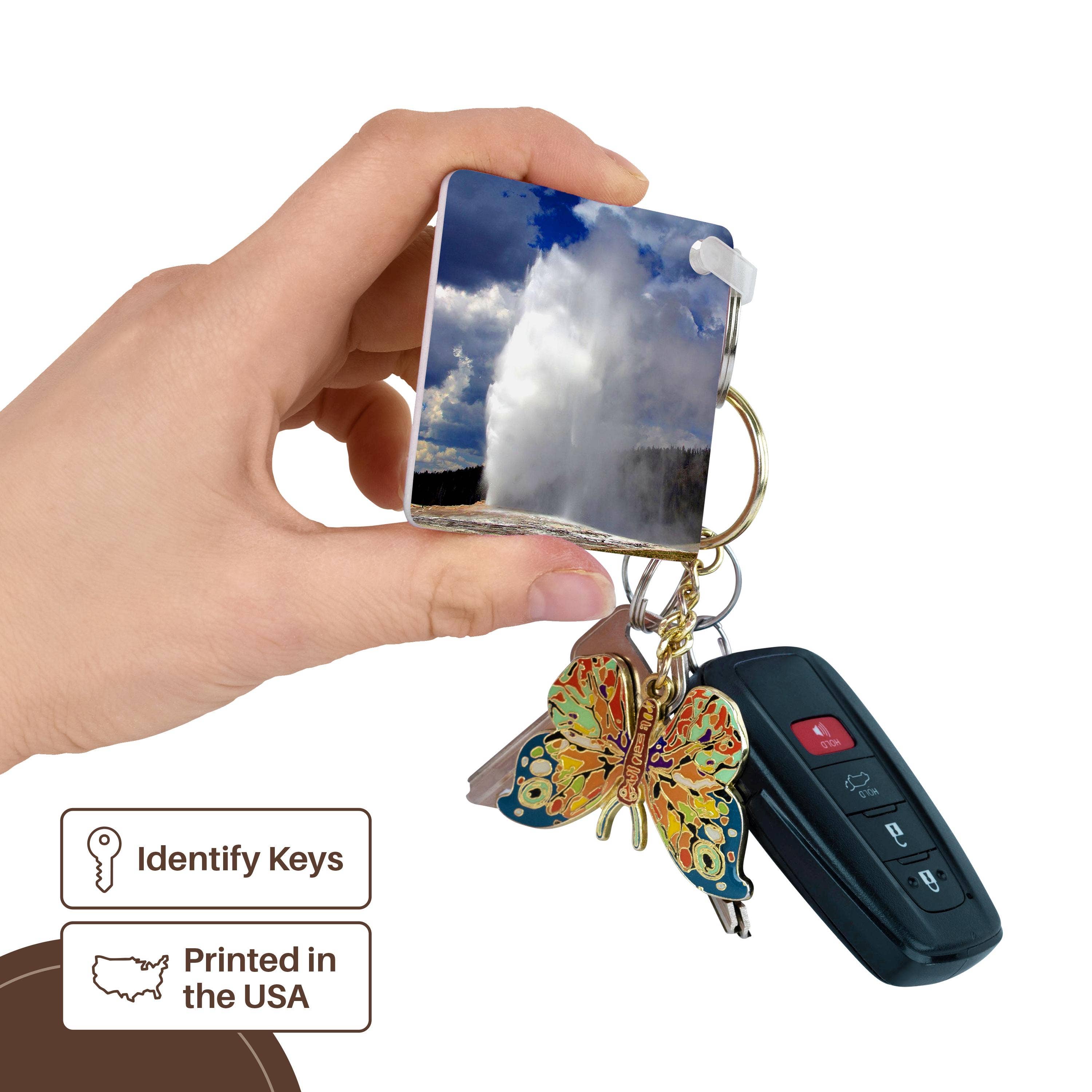 3dRose - Wholesale Keychain - Unisex - 3dRose, Old Faithful Geyser Yellowstone National Park, Key Chain2