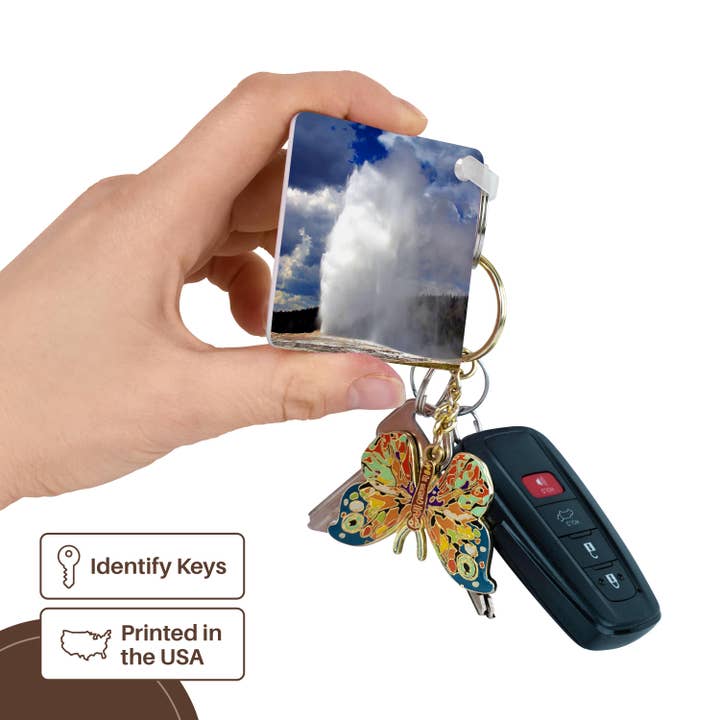 3dRose - Wholesale Keychain - Unisex - 3dRose, Old Faithful Geyser Yellowstone National Park, Key Chain2