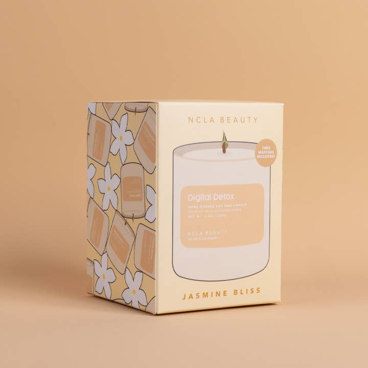 NCLA Beauty - Wholesale Jar/Filled Candle - Digital Detox (Jasmine Bliss) Soy Wax Candle