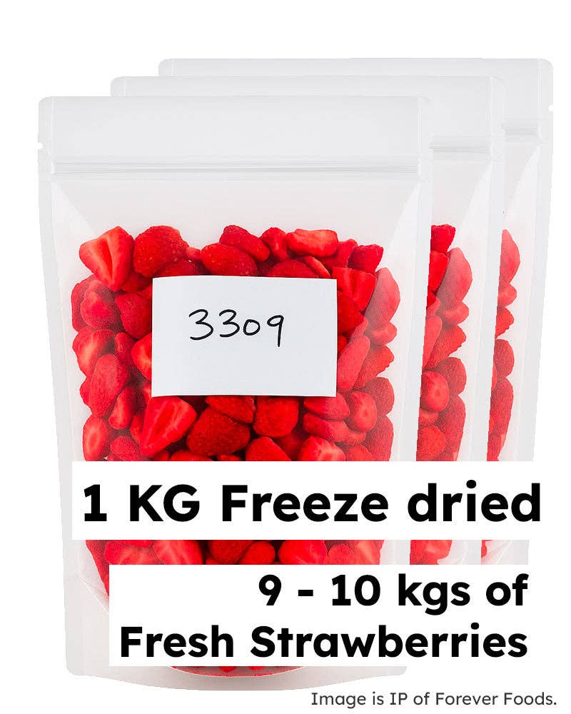 Forever Foods – Engroshandel Tørret/dehydreret frugt – Frysetørrede jordbær7