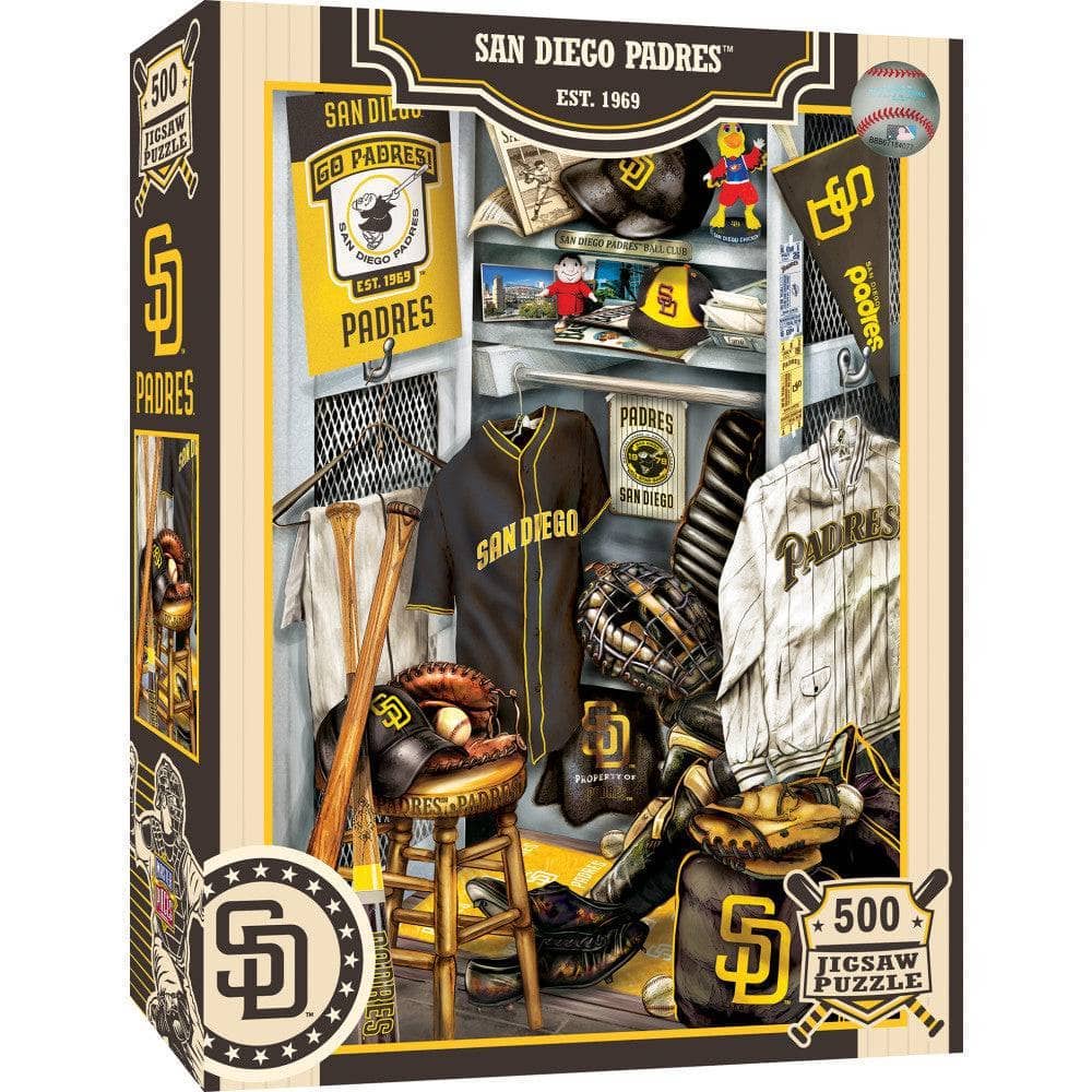 Masterpieces Puzzles - Wholesale Puzzle - Adult - San Diego Padres - Locker Room 500 Piece Jigsaw Puzzle0