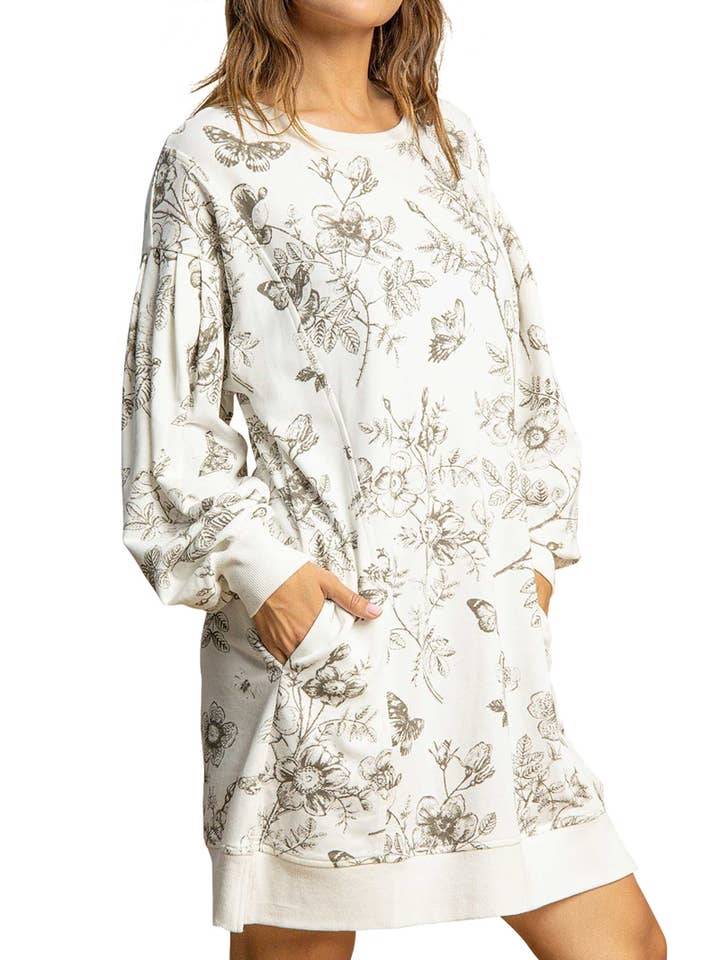 Floral Print Mini Dress for wholesale by Vanilla Monkey