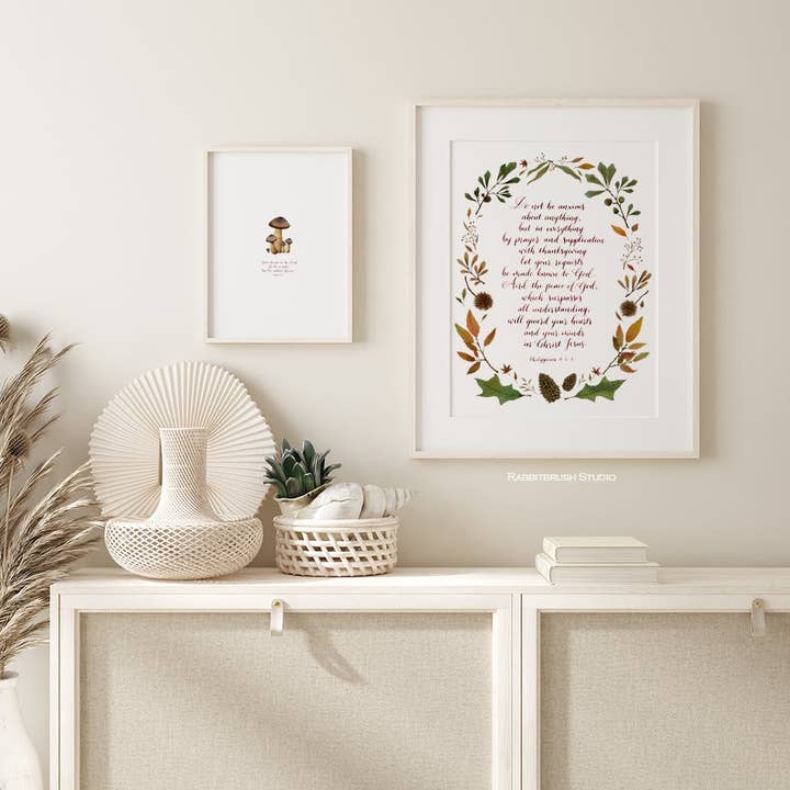 Famiglia dei funghi - Salmo 106:1 per la vendita all'ingrosso da parte di Rabbitbrush Studio