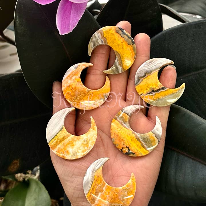 KayleeNYC - Wholesale Spiritual Stone/Crystal - Natural Bumblebee Jasper Moons Crystals3