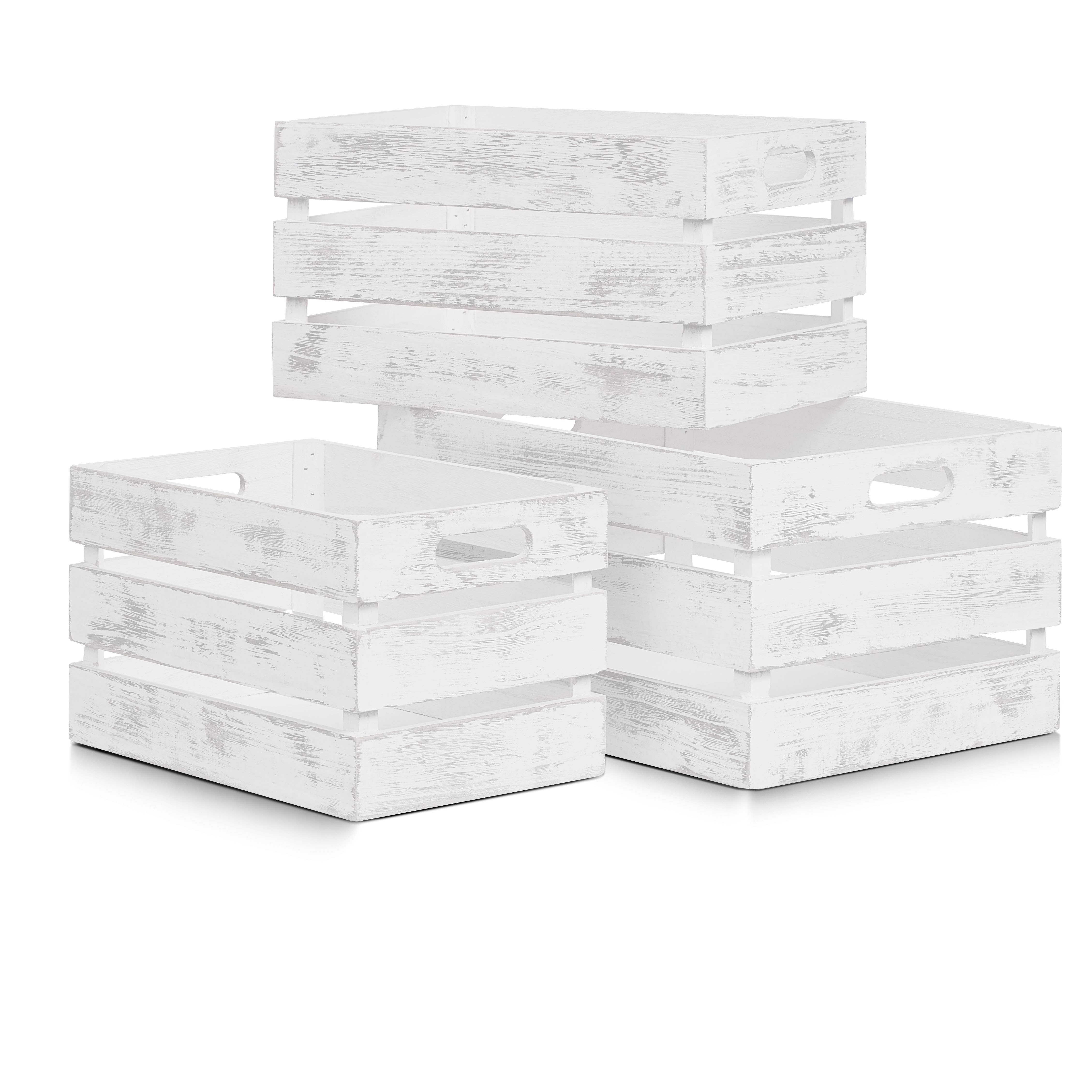 white Storage box "Vintage White", wood for wholesale on Faire3