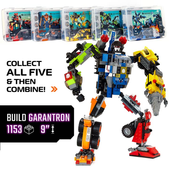 JitteryGit - Wholesale Build-a-Toy - Kids - Robot Toy for Kid Builders (212 Pc) CliffSling - 3 in 1 Toys6