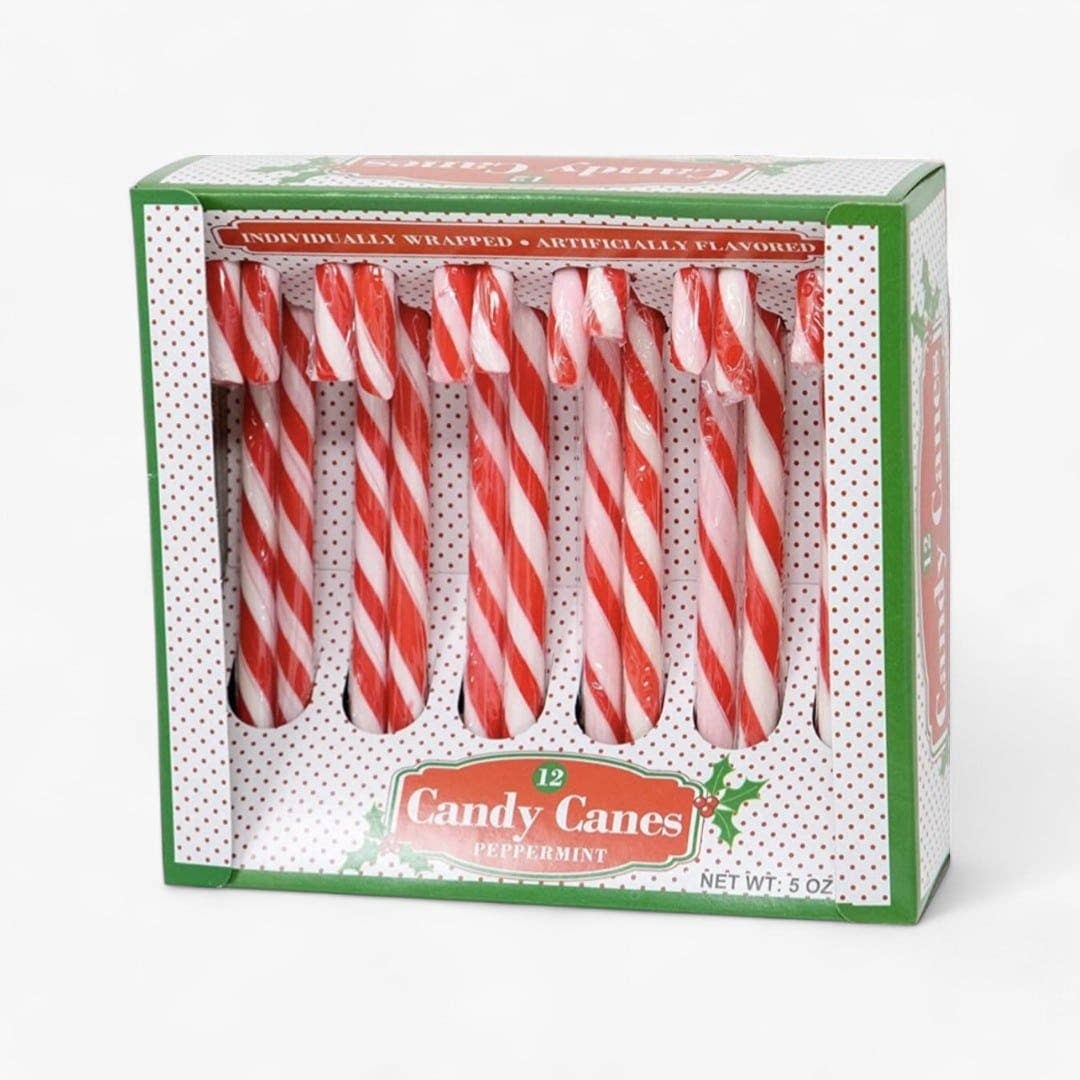 L&F Universal Goods - Vente Sucres d'orge - Forrelli C Canne à Sucre Rouge et Blanche à la Menthe Poivrée 12 unités/113g0