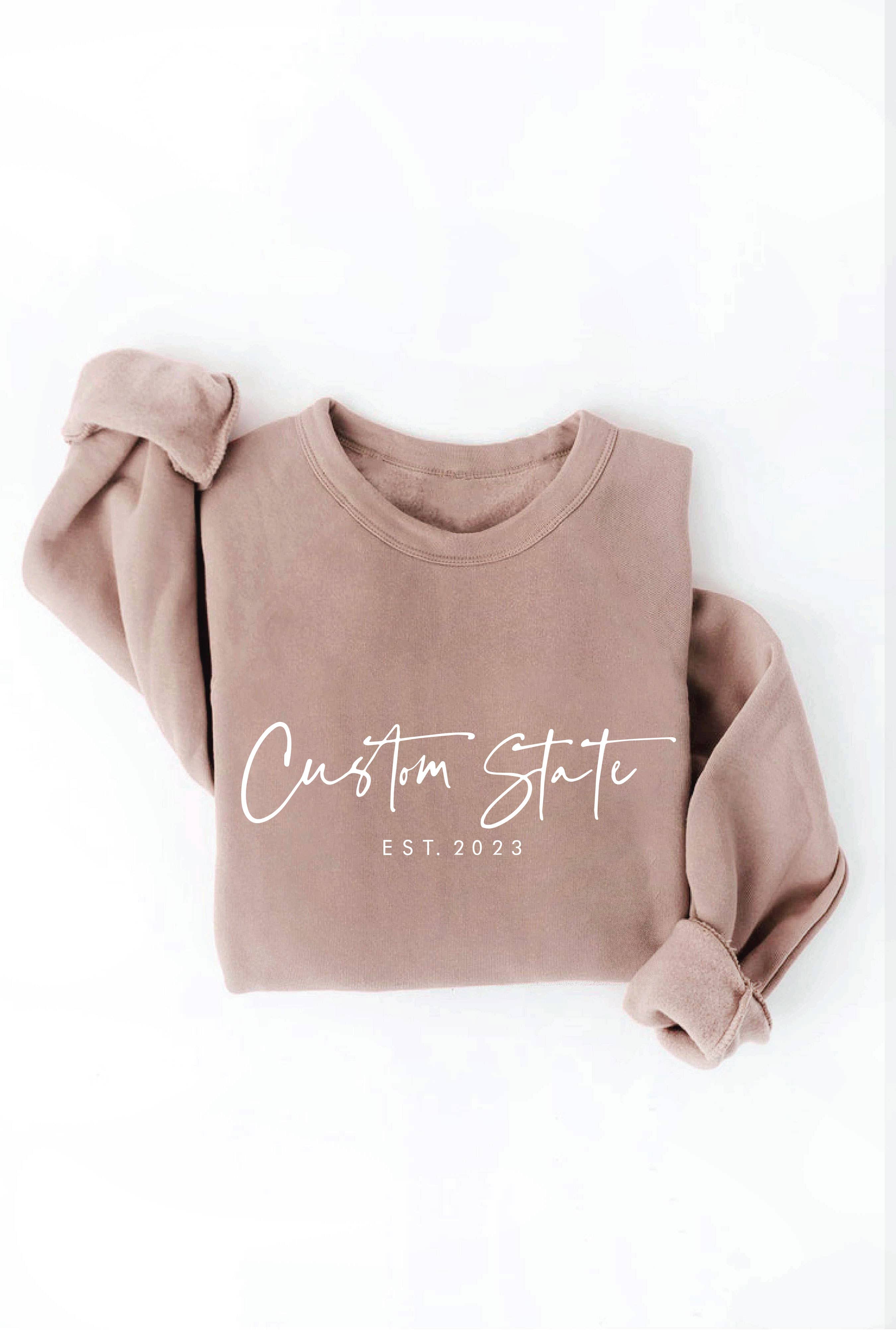 OAT COLLECTIVE - Wholesale Graphic Sweatshirt - Women's - CUSTOM STATE with EST. Graphic Sweatshirt4