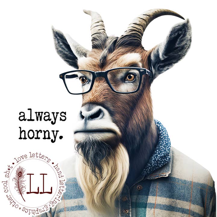 Love Letters - Wholesale Coffee Mug - 'SHOW' ANIMALS: Always Horny / anthropomorphic goat mug1