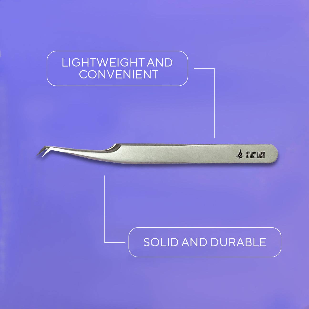 Stacy Lash - Wholesale Fake Lash Applicator - Stacy Lash STL-13 Curved L-Shaped Multifunctional Tweezers for Eyelash Extensions3