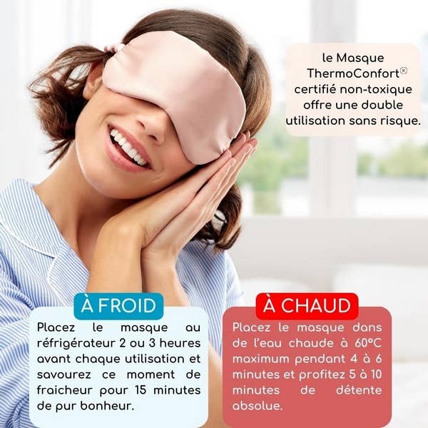 Zen'Arome – Großhandel Augenmasken – ThermoComfort & Gua Sha Pinquarz-Augenmasken-Set mit Etui