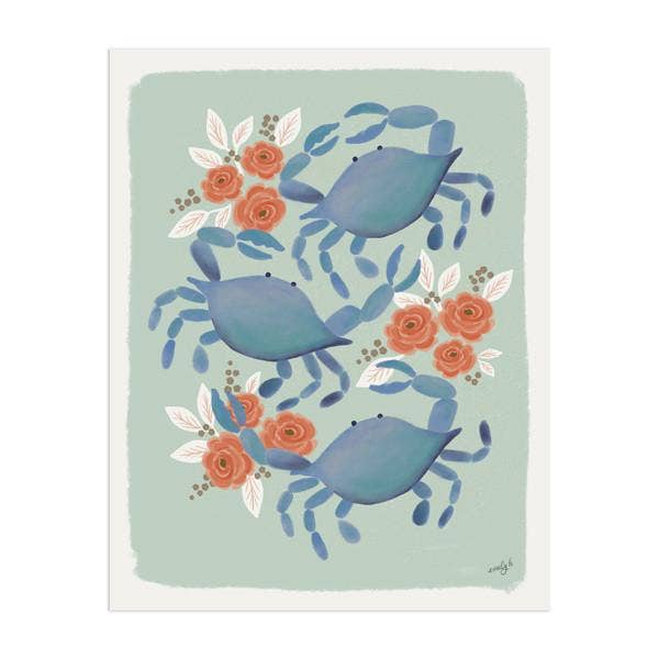 Blue Crab Trio for wholesale by Anchor Point Paper Co.