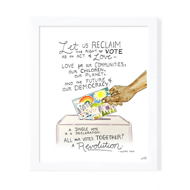 Rösta med kärlek: Valarie Kaur & Revolutionär Kärlek Print för wholesale av Kimothy Joy