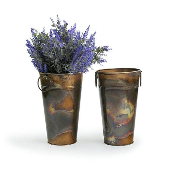 6.5 inch French Bucket  Burnt Copper for wholesale by Buhi Imports