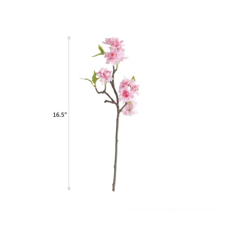 Rustic Reach - Wholesale Artificial Flowers - Small Peach Blossom Flower Stem 16.5" Tall4