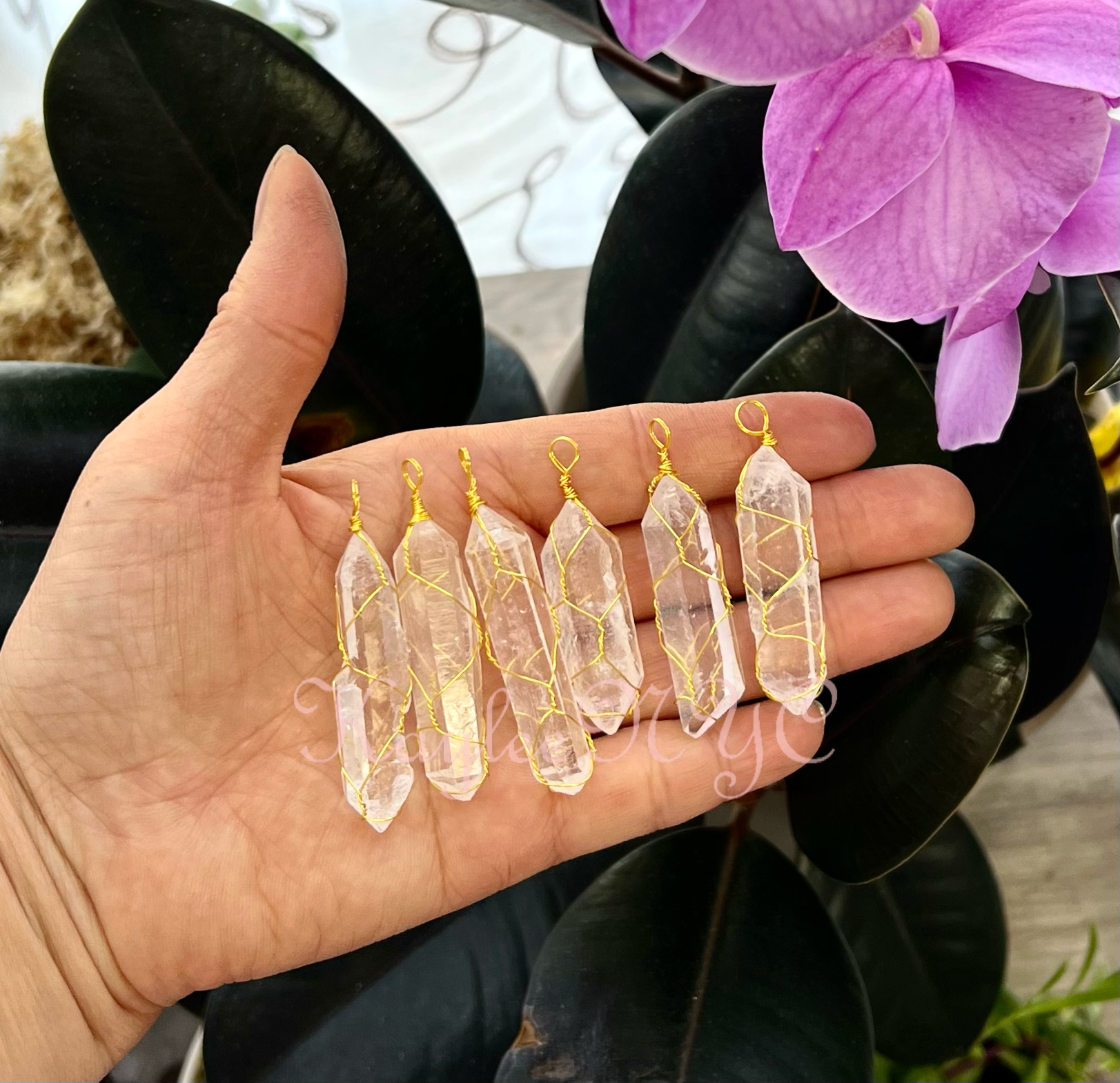 KayleeNYC - Wholesale Individual Charm/Pendant - Natural Lemurian Quartz Wrapped Pendants4