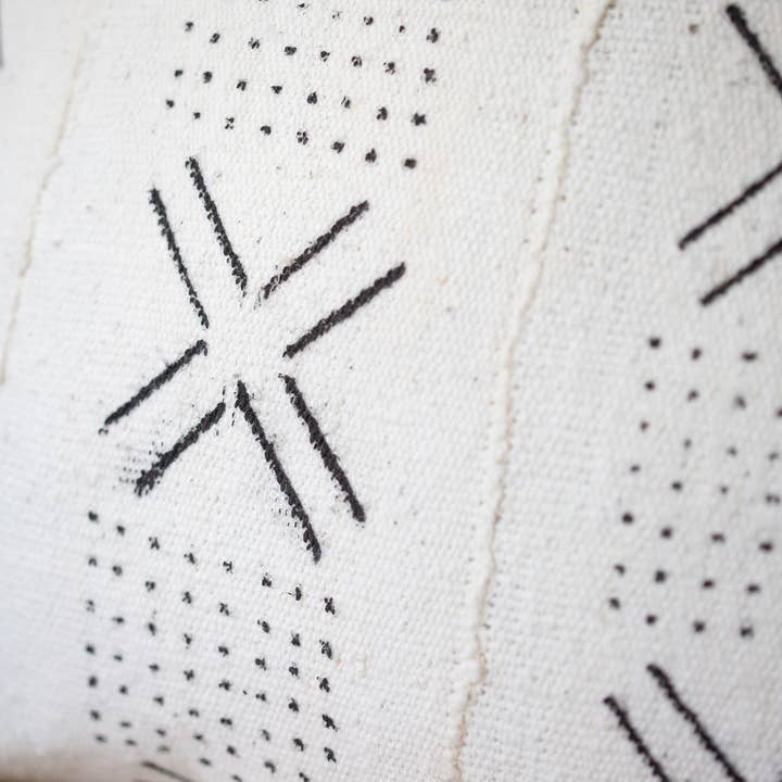 Craft Enterprises - Wholesale Throw/decorative pillow - Large White Mudcloth Cushion13