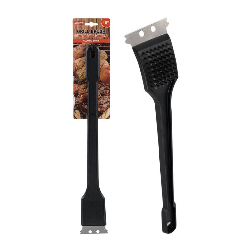 Deluxe Import Trading - Wholesale Grill Cleaning Brush - Mr. Handy Grill Cleaning Brush - 18'' - Black0