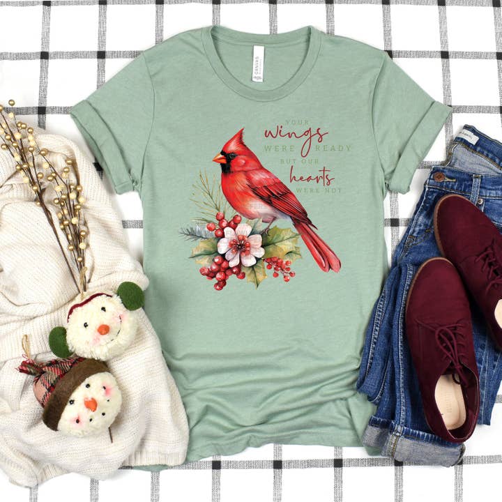 Your Wings Were Ready But Our Hearts Were Not - Red Cardinals DTF Transfer for wholesale by Flawless Transfers