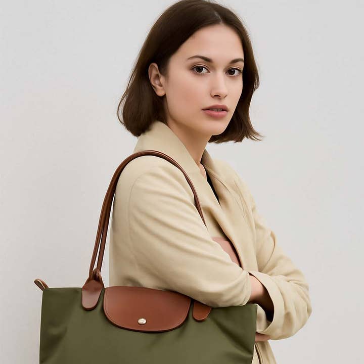 Ladies Color Block Nylon Shoulder Tote Bag and other Purchase Wholesale buchas nylon. Free Returns & Net 60 Terms on Faire trending on Faire.