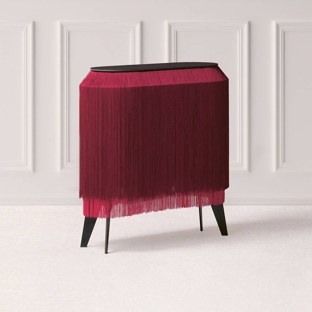 Ibride - Venta al por mayor Mesas auxiliares - Mesita de noche Baby Alpaca con flecos de viscosa5