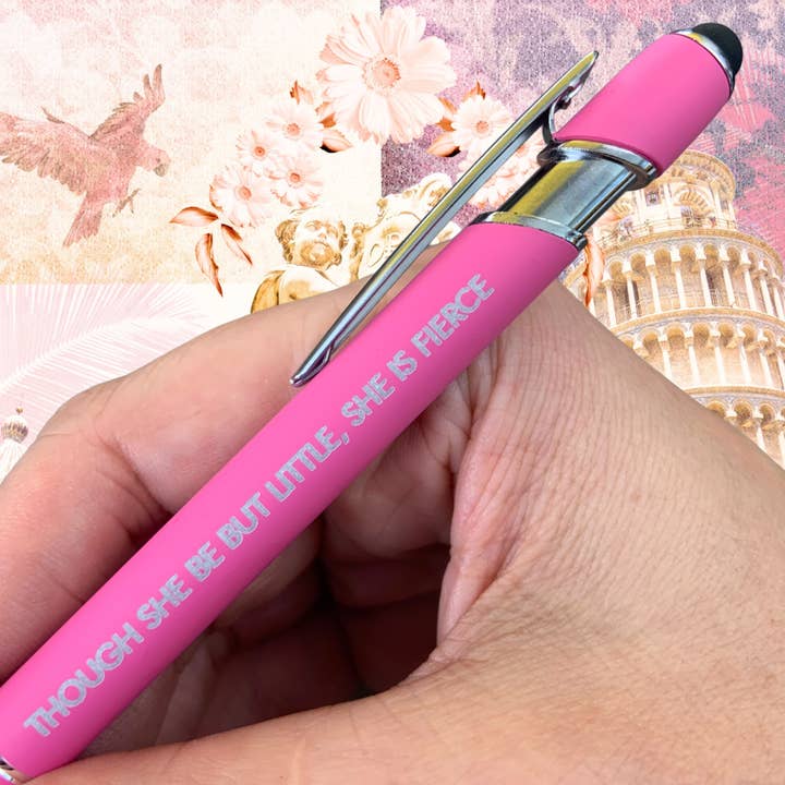obwohl sie noch klein ist, sie ist wild knallpinker Stift (Stift mit Smartphone-Eingabestift) für den Großhandel von The Carbon Crusader