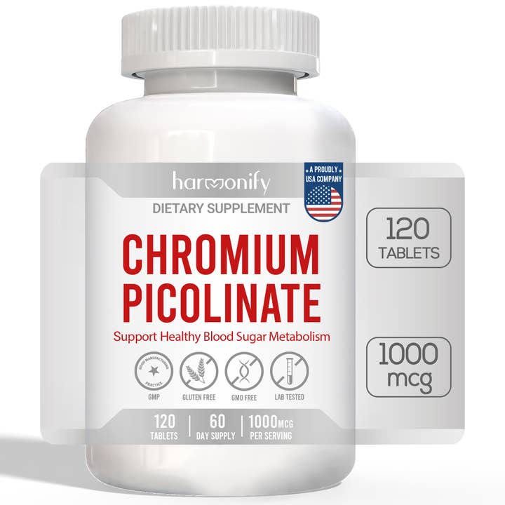 HARMONIFY Chromium Picolinate 1000 mcg (120 Tablets) for wholesale by HARMONIFY