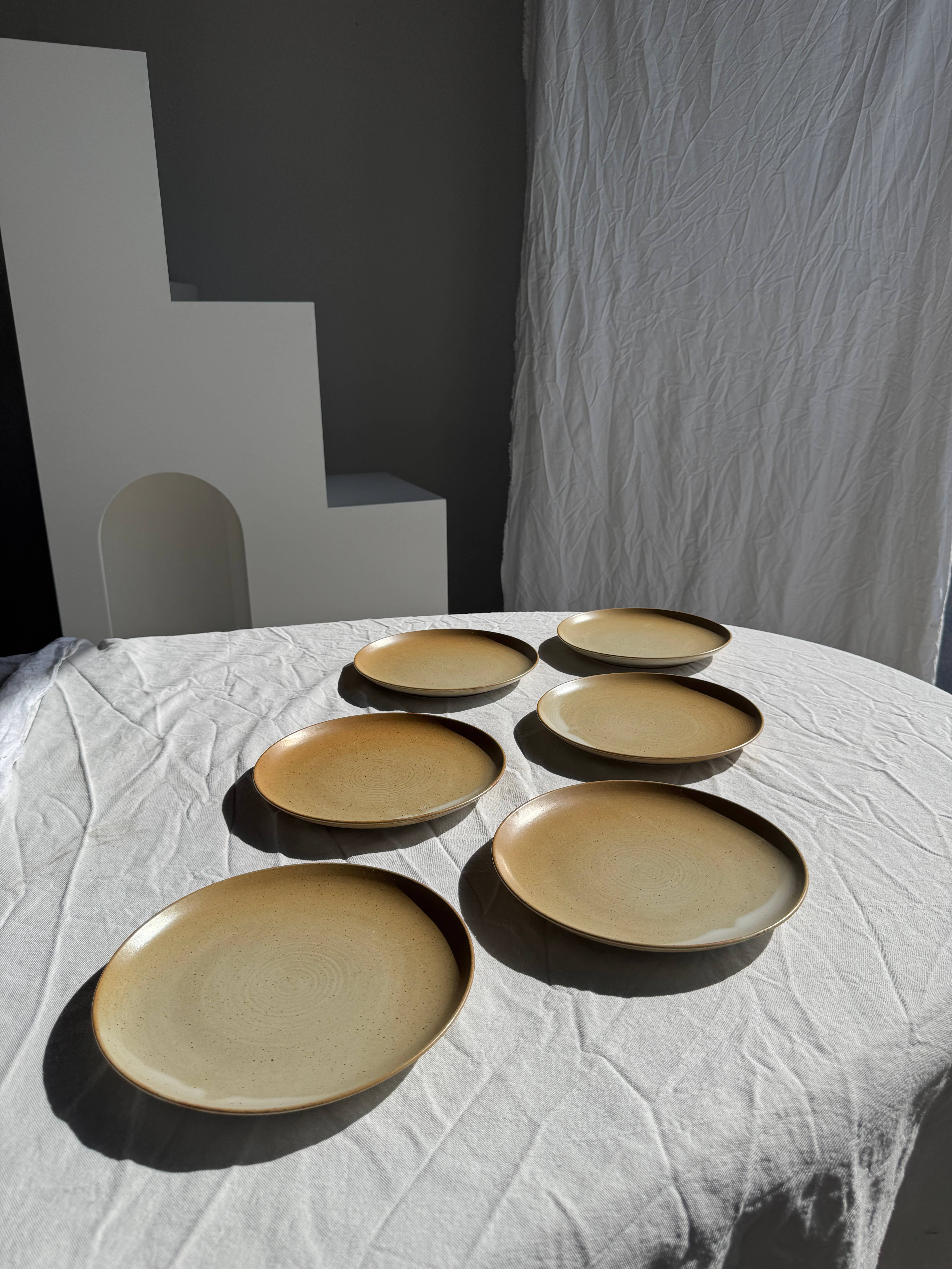 Office Objets - Wholesale Dinner Plate - Set of 6 stoneware plates Village France D242