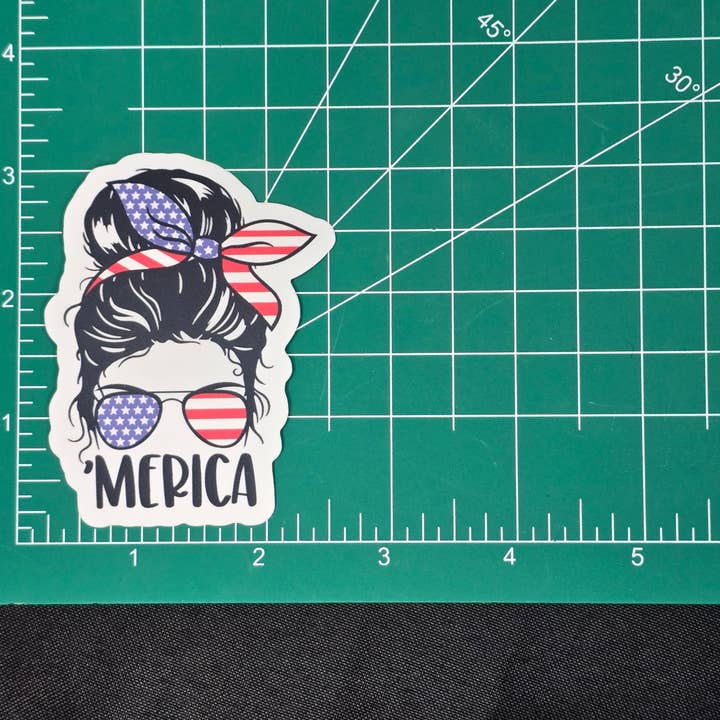 'Merica Messy Bun for wholesale by Campfire Creations
