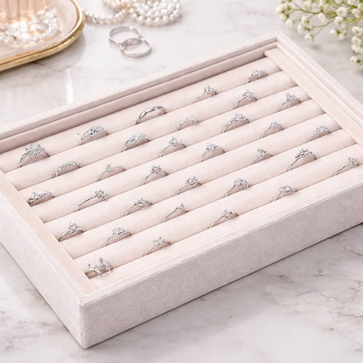 Velvet Jewellery Display Tray for Rings, Nose Rings & Stud Earrings for wholesale by Ava’s Accessory Box