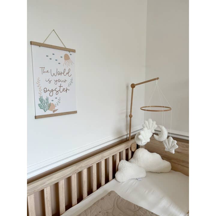 Edie & Joe - Wholesale Baby Mobile - Micro Boucle Shell & Moon Mobile Nursery Decor