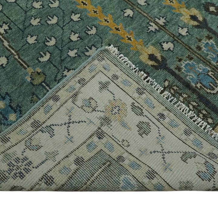 The Rug Decor, Inc. – Großhandel Teppichvorleger – Handgeknüpfter Persischer Teppich Heriz Serapi aus Wolle, Traditionelles Vintage-Design in Blau und Elfenbein, Größen 5x8 bis 12x15 | TRDCP5998107
