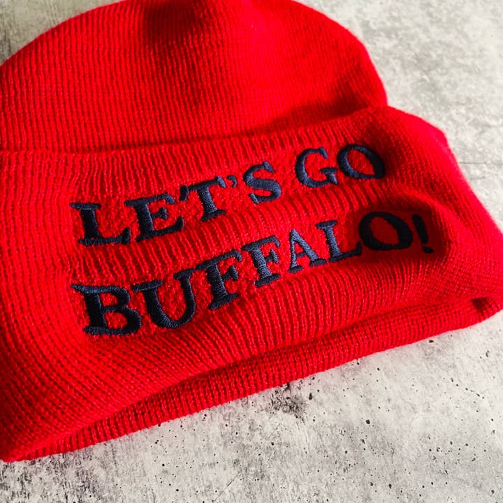The Silver Spider - Wholesale Beanie - Women's - Let’s go Buffalo knit Winter beanie Bills football NY USA