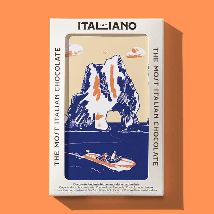 Capri Chocolate Negro Biológico Com Amêndoa por atacado de I AM ITALIANO