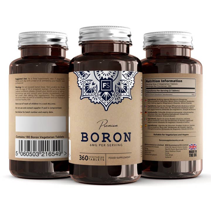 Focus Supplements – wholesale Oral supplement/vitamin – Boron (3mg) 360 Tablets