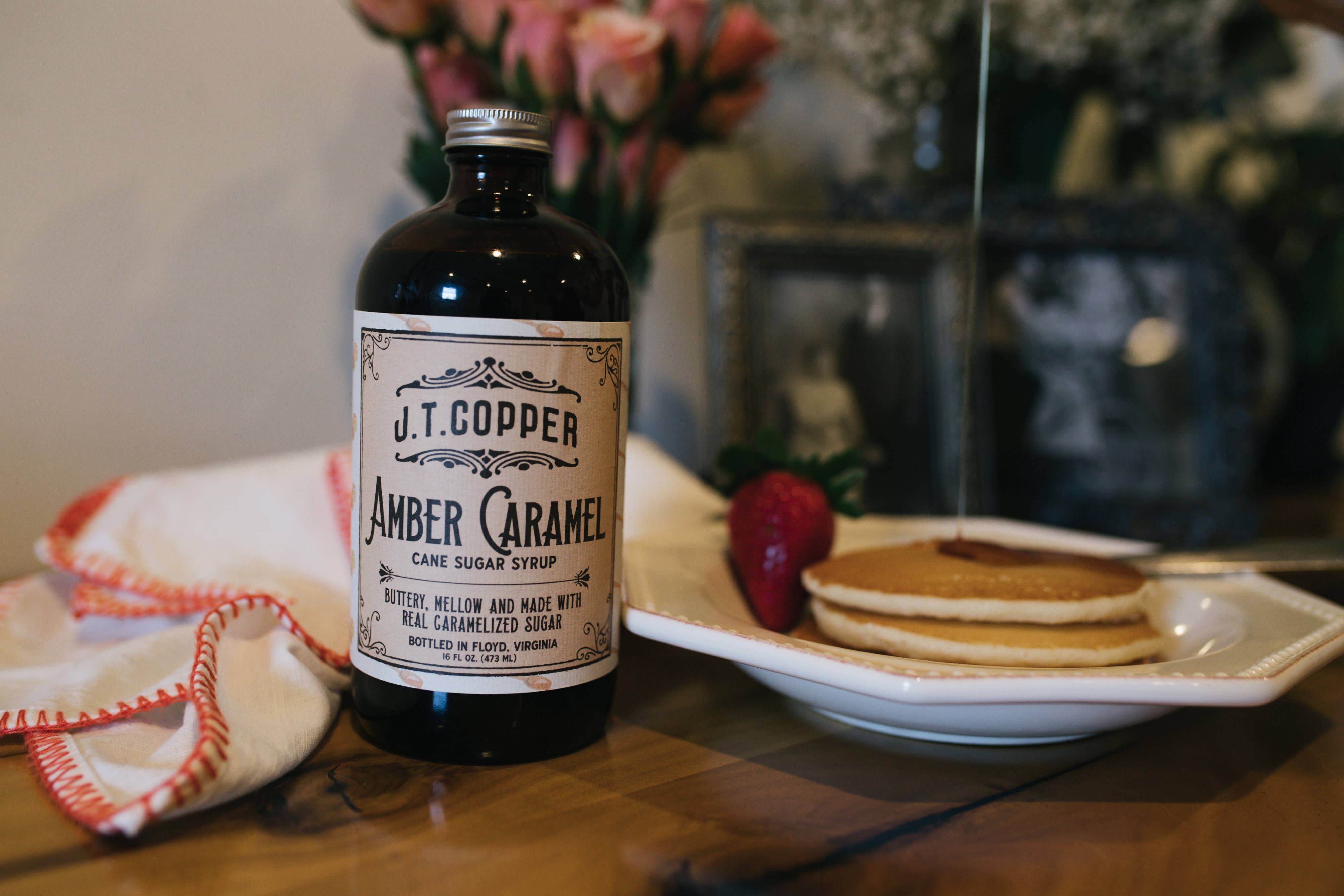 Red Rooster Coffee Roaster - Wholesale Cocktail Mix/Syrup - Amber Caramel Syrup – Organic, Vegan, Gluten-Free – 16 fl oz3