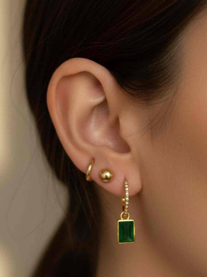 Kiaria Green Aventurine Earrings for wholesale by Timeless London