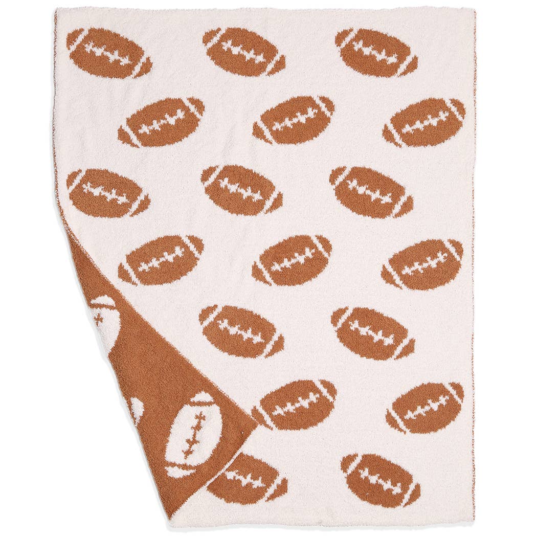 Kids Baby Football Pattern Throw Blanket for wholesale on Faire1