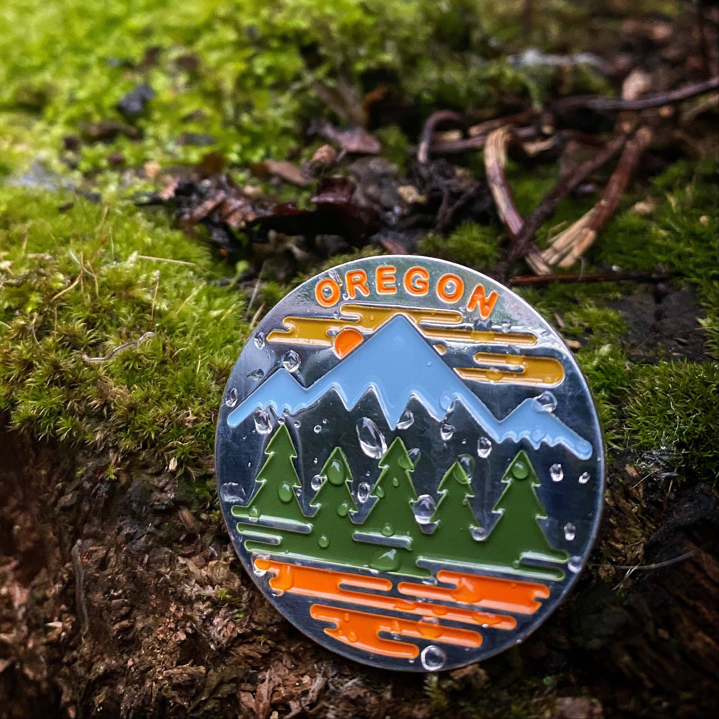 Little Bay Root - Wholesale Lapel Pin/Button - Oregon Fifty Mountain Ranges | Enamel Lapel Pin1