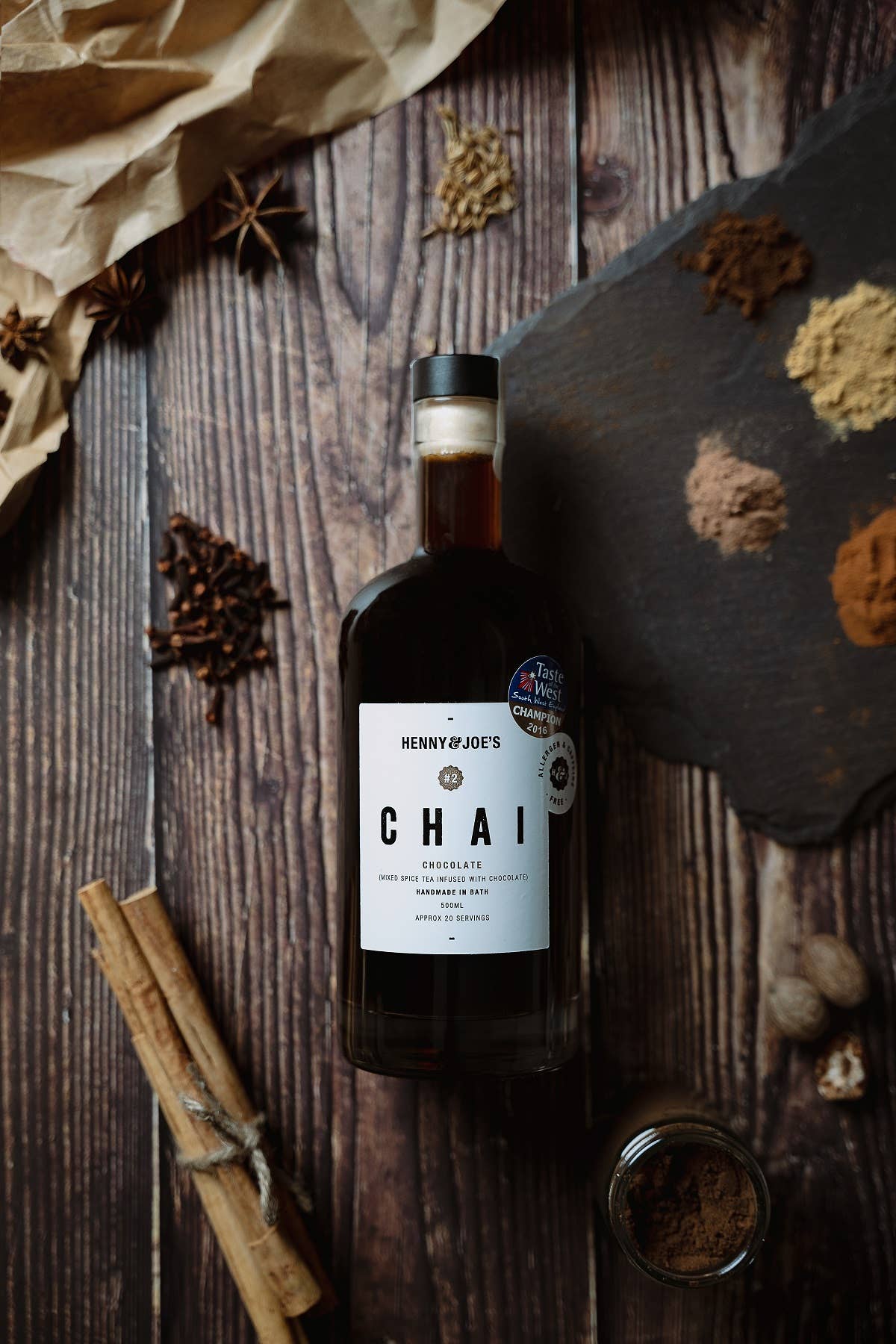 Henny and Joe's Chai - Wholesale Loose Tea - 500ml Chocolate Chai Infusion Loose Tea1