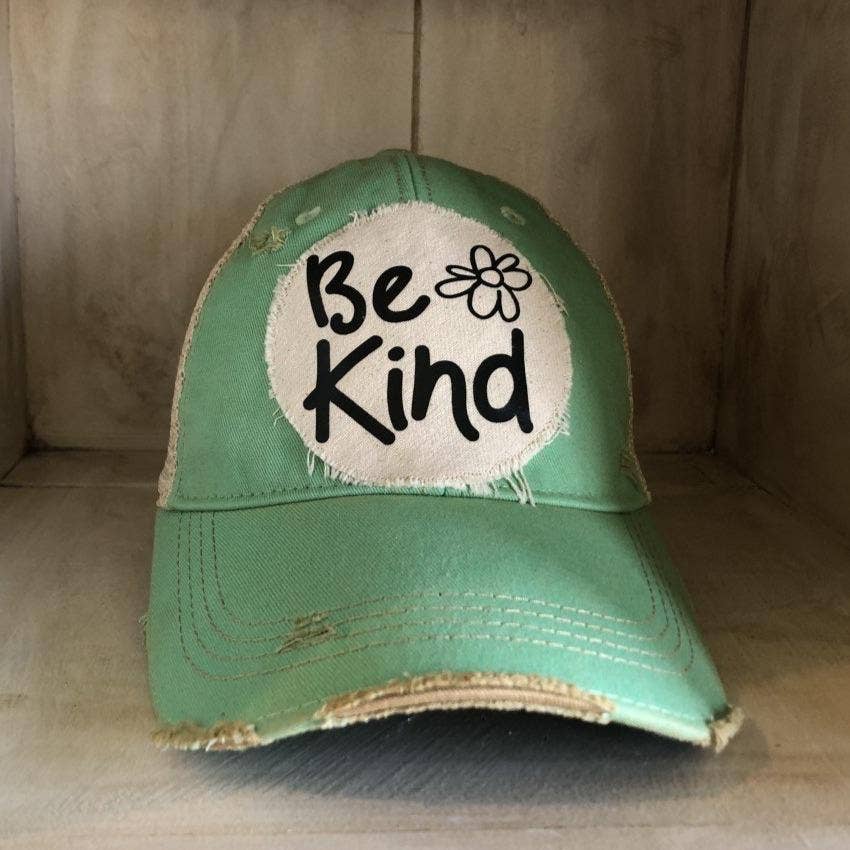 BohoGroove - Wholesale Baseball Cap - Women's -  “Be Kind” Hat – Positive Message Snapback Trucker2