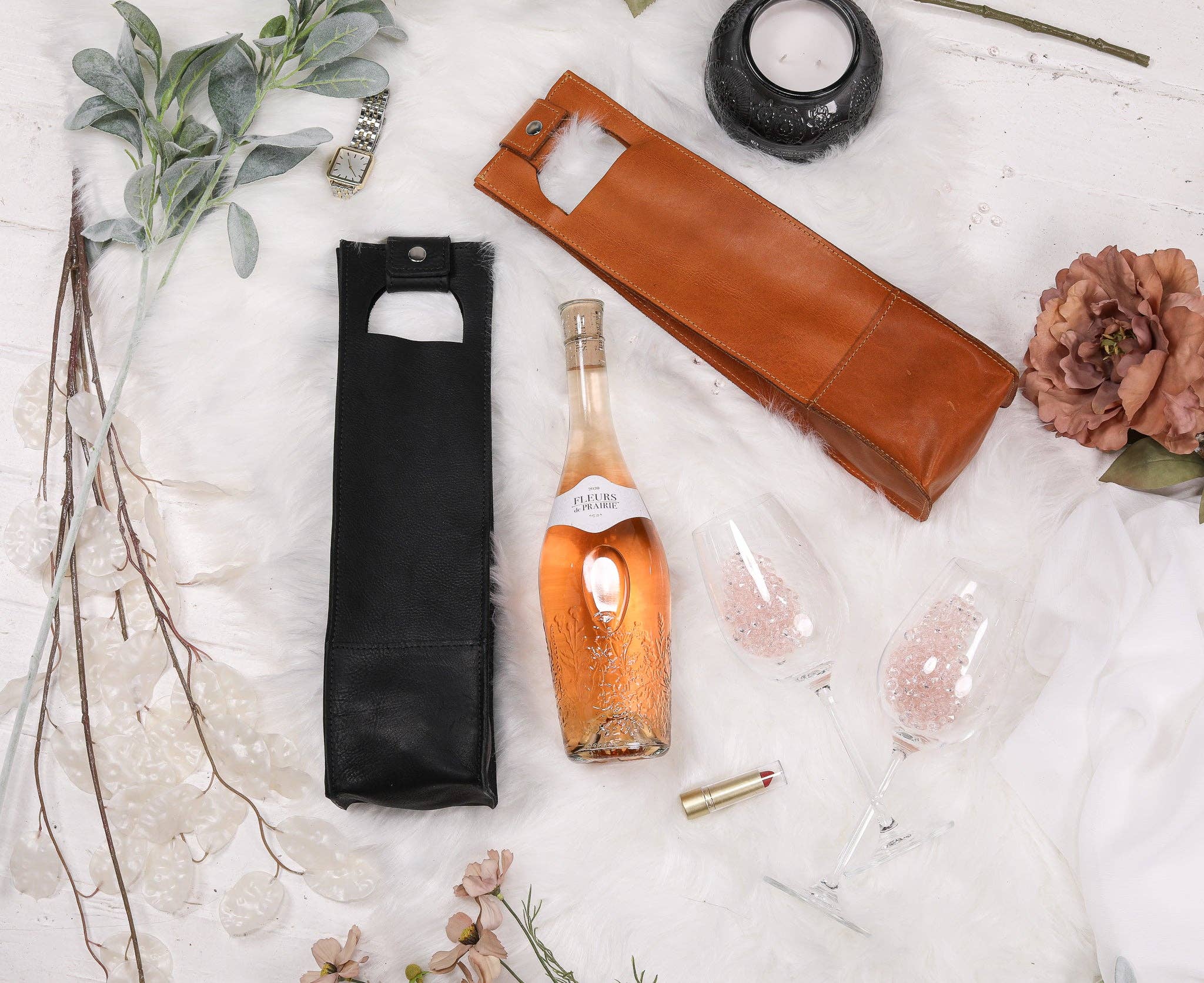 Lifetime Leather Co - Wholesale Wine Tote - Handmade American Full Grain Leather Wine Tote16