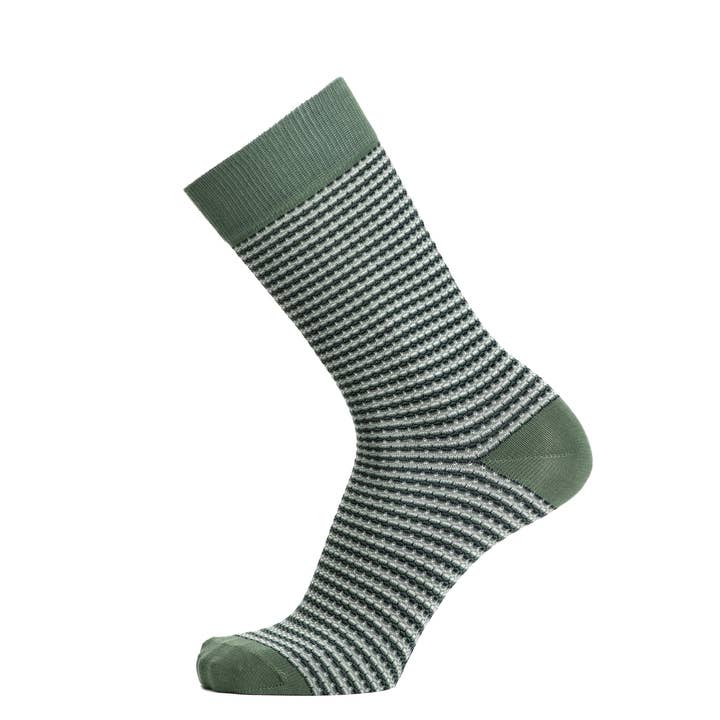 Fantasie-Maschen - Herrensocken - Baumwolle Khaki für den Großhandel von Maison Broussaud