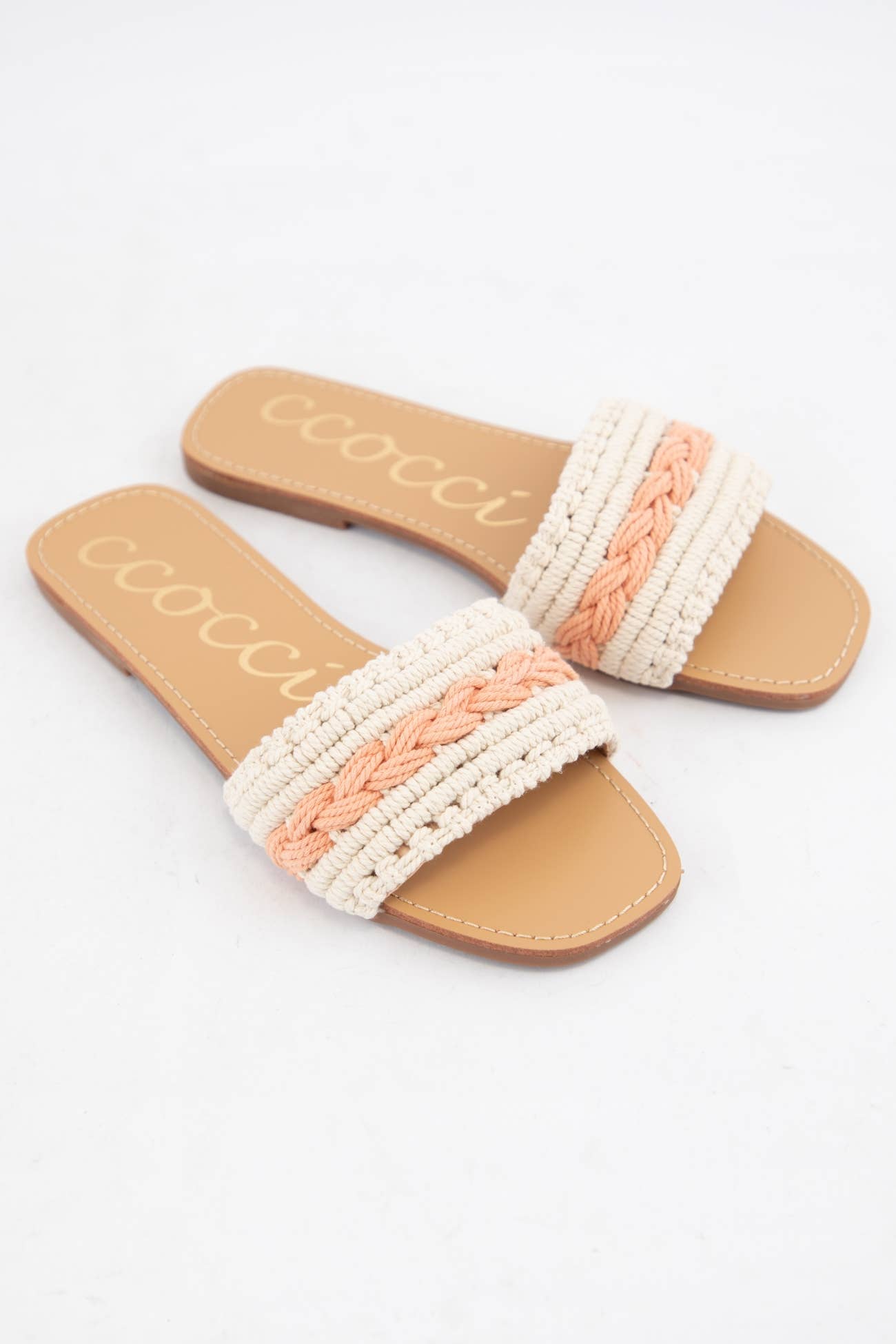 CCOCCI - Wholesale Sandals - Women's - WEEKLY DEAL COLOR LINE MACRAME BRAIDS UPPER SANDAL1