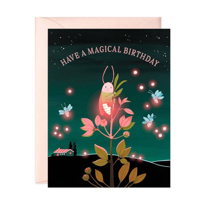 JooJoo Paper - Wholesale Birthday Card - Firefly Birthday Greeting Card